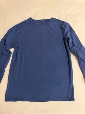 Tommy Hilfiger Boy’s Long Sleeve Crewneck Shirt - Blue